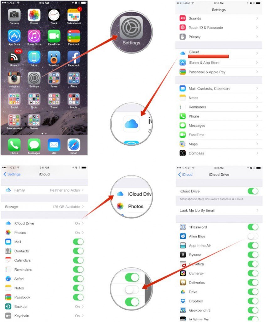 How to revoke iOS app access to iCloud Drive