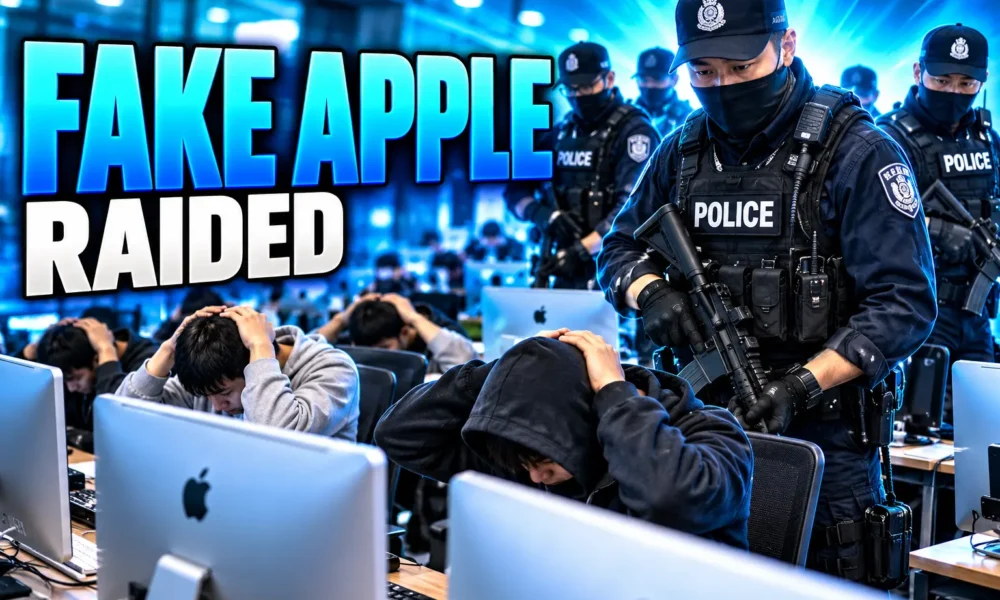 Navi Mumbai Mahape fake Apple support raid four arrested
