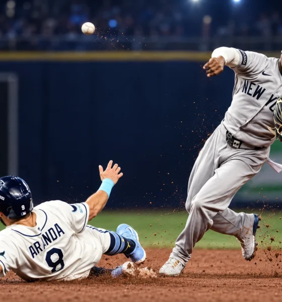 Yankees four errors Rays lead ALDS 2-0