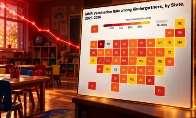 kindergarten MMR vaccination rate 92.4 percent CDC