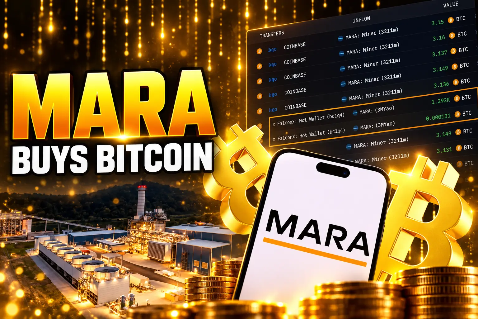 MARA Holdings 1292 BTC FalconX purchase September