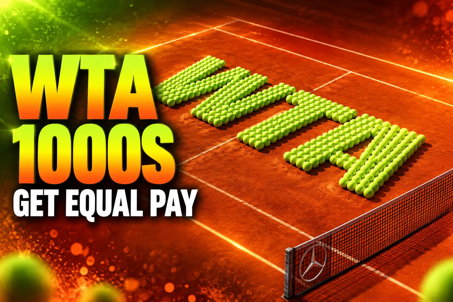 WTA 1000s get equal prize money 2027